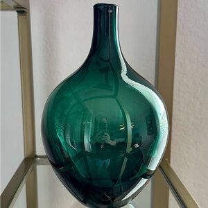 Vintage IKEA Emerald Green Salong Vase by Johanna Jelinek 8" circa 1990s